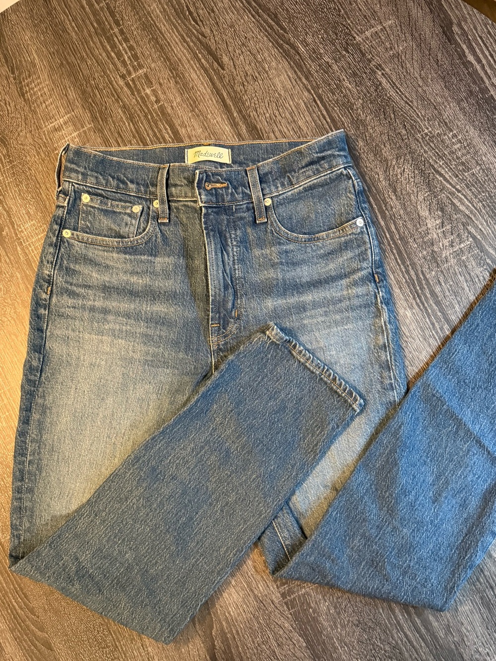 Madewell High Rise Tapered Leg Denim “Mom” Jeans Medium Wash Size 27